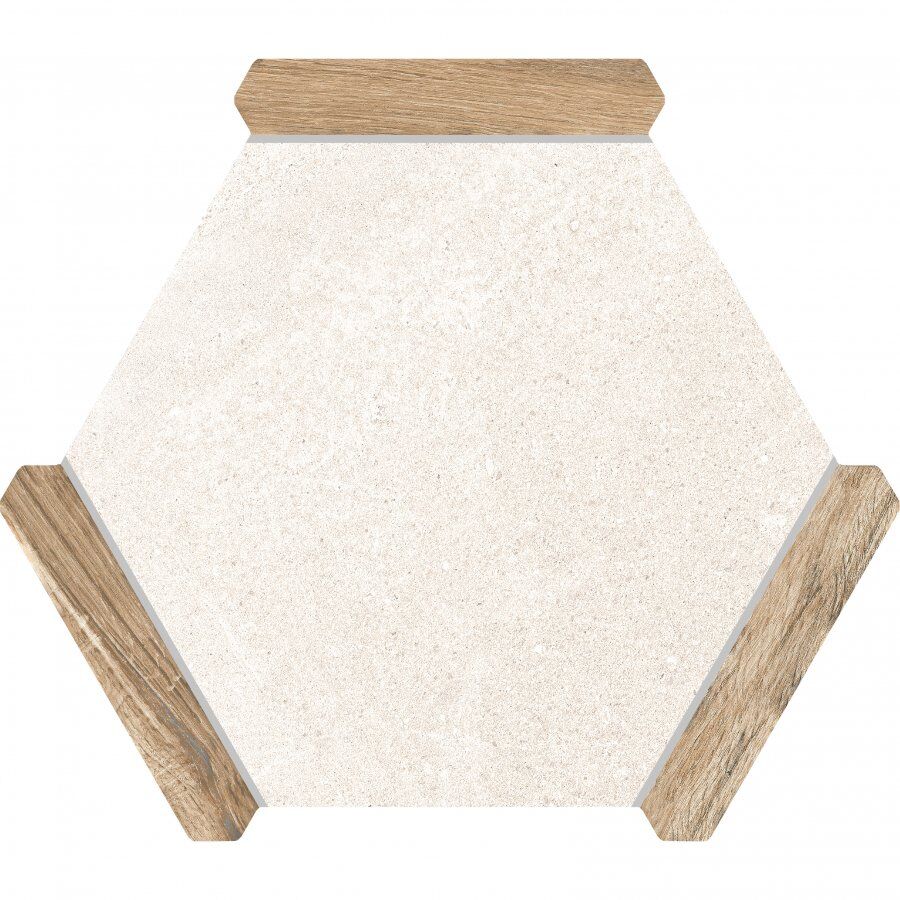 Monopole Avant Hexagon Tegels Sacramento Beige Oak 22 x 25 CM Porselein