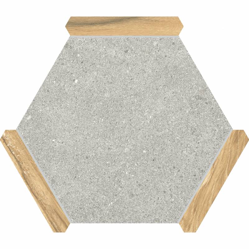 Monopole Avant Hexagon Tegels Sacramento Ceniza Pino 22 x 25 CM Porselein