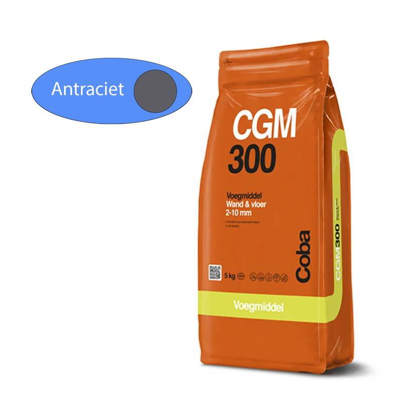 coba coba cgm 300 antraciet 5 kg wand en vloertegels Coba CGM 300 Voegmiddel Antraciet 5KG vloer en wand