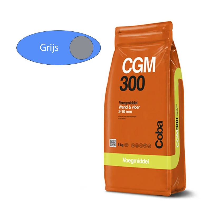 coba coba cgm 300 grijs 5 kg wand en vloertegels Coba CGM 300 Voegmiddel Grijs 5KG vloer en wand