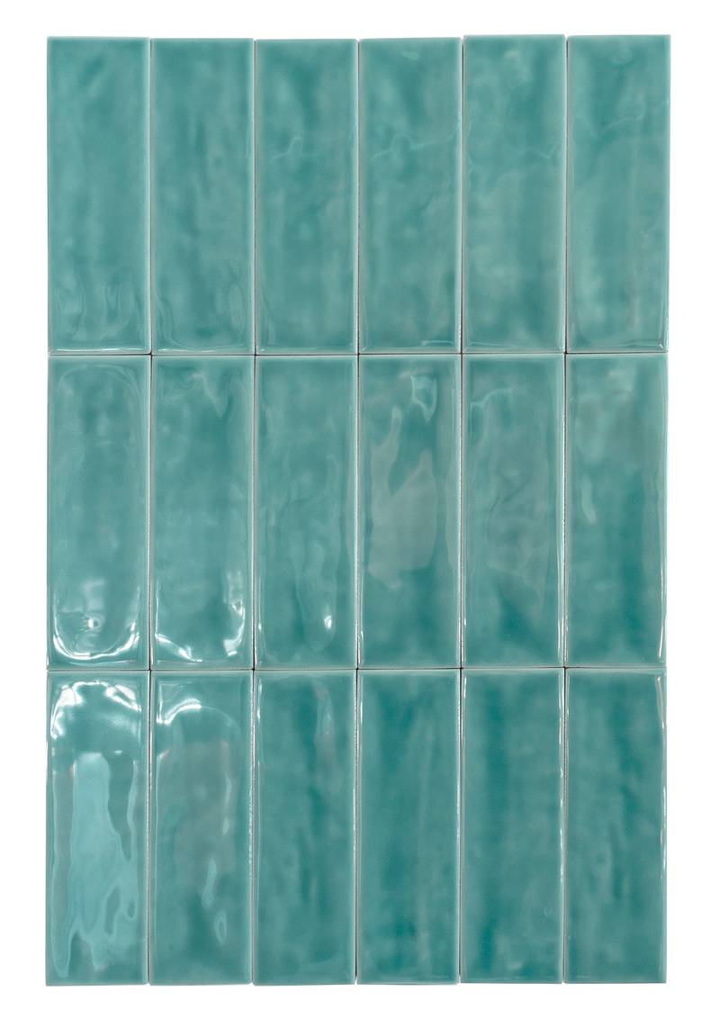 Panel Altea Teal Dateg Wandtegel Glans Altea Donker Mint 5x15 Inhoud doos 0,45m2