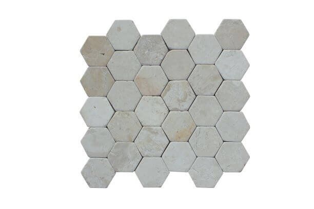 Stabigo 13550 Mosaik-Sechseck, klein, 6 cm, Creme