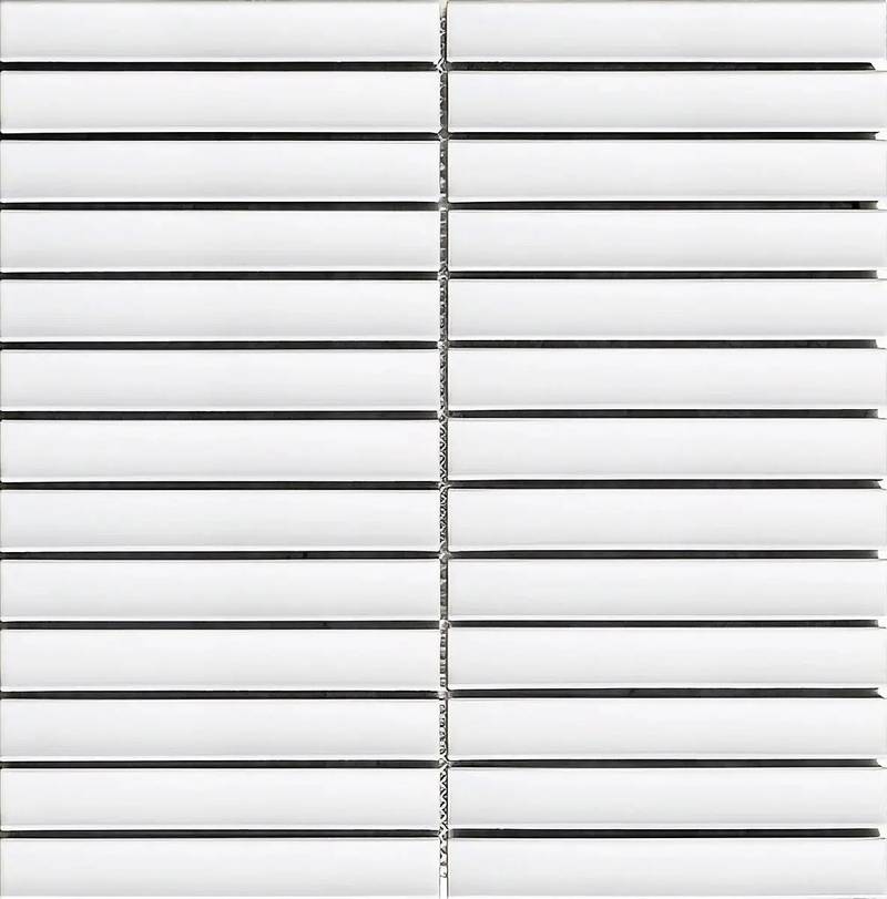 0e9bdada f452 45ac 982a af0d556988d3 Mosaic tiles Piano Kitkat Fingers Snow Matte 29.6x29.9 - Rectangle Wall Tiles Glazed Porcelain Stoneware