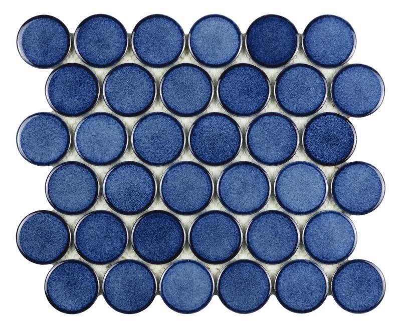 1e55e270 f116 4cbb bacf d8d71fcfb4d2 Mosaic tiles Round Blue 30.4x26.3 - Round Wall and floor Glazed porcelain stoneware