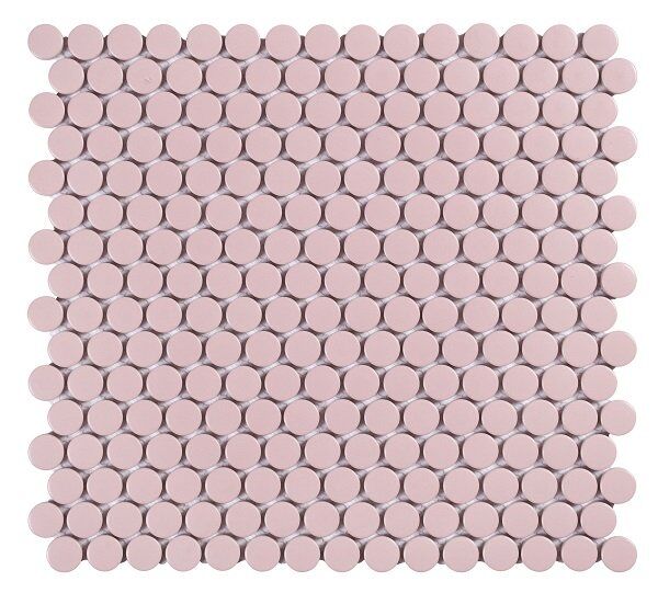 20220204105943.web penny rose mat Carrelage mosaïque Penny Rose Matt 31.5x29.1 - Rond Mur et sol Grès cérame émaillé