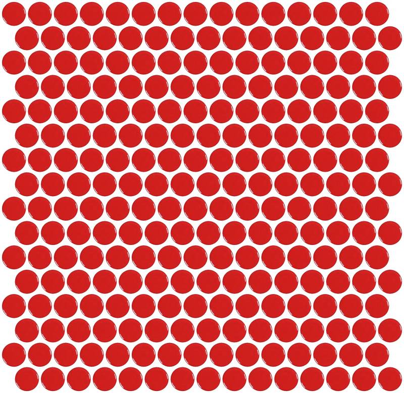 2a49ac1b b620 4f06 81e5 43adf0da4ae6 Mosaic tiles Penny Red Gloss 31.5x29.1 - Round Wall and floor Glazed porcelain stoneware