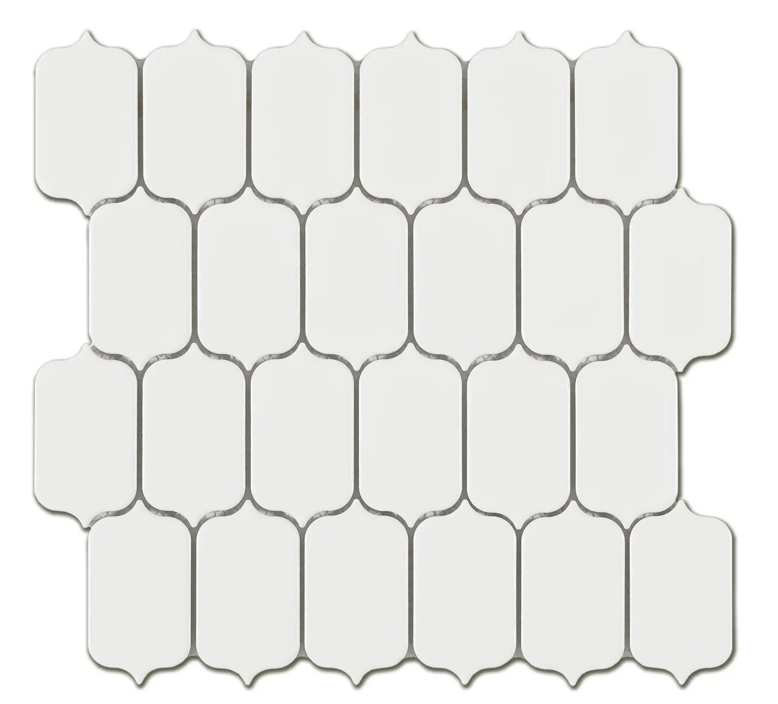 53a947f3 9405 4bff bc8b 672d1327eeb5 Carrelage mosaïque Lanterne Blanc Brillant 25,92x26,7 - Arabesque Mur et sol Grès cérame émaillé