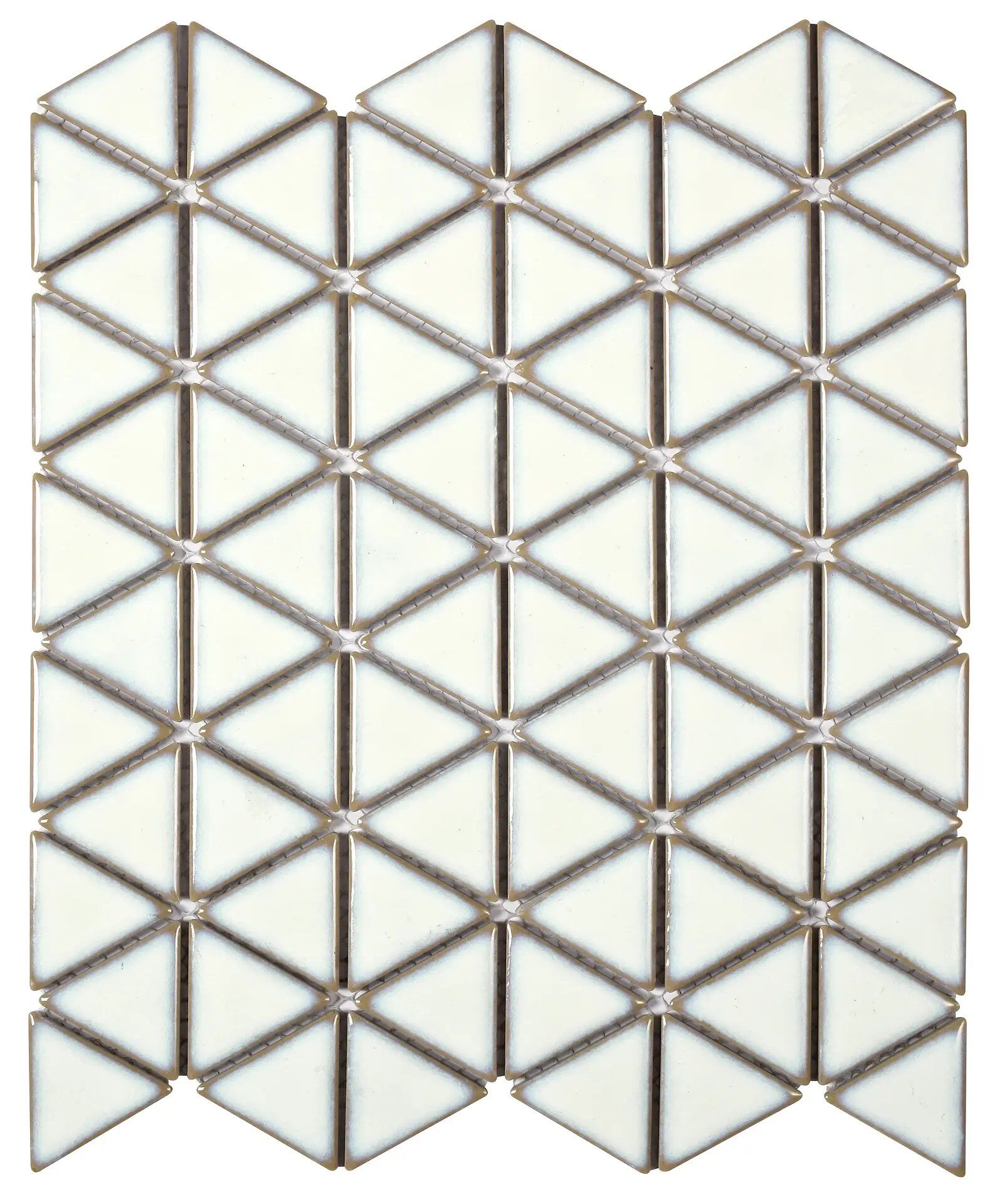 9eef2ee5 2e57 4033 a821 a484c284ceb9 Carrelage mosaïque Ibiza Blanc 26x30 - Triangle Mur et sol Grès cérame émaillé