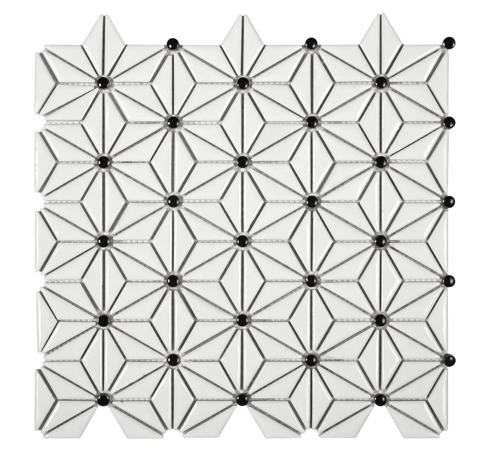 b20b0843 d097 4bff 82f4 33bfd3cc4ee8 Carrelage mosaïque Tokyo Blanc 29x30 - Triangle Mur et sol Grès cérame émaillé