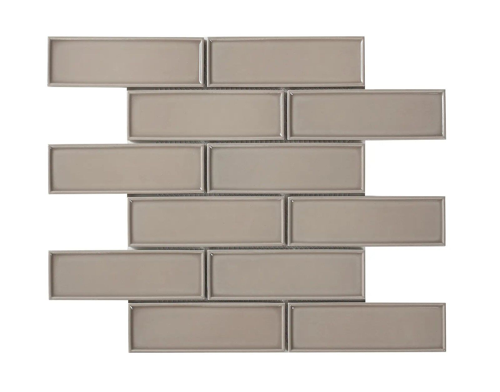 d2c57588 b761 42fd aad9 9ba229787d62 Mosaic tiles Lyon Gray Taupe 30x30 - Rectangle Wall tiles Glazed porcelain stoneware