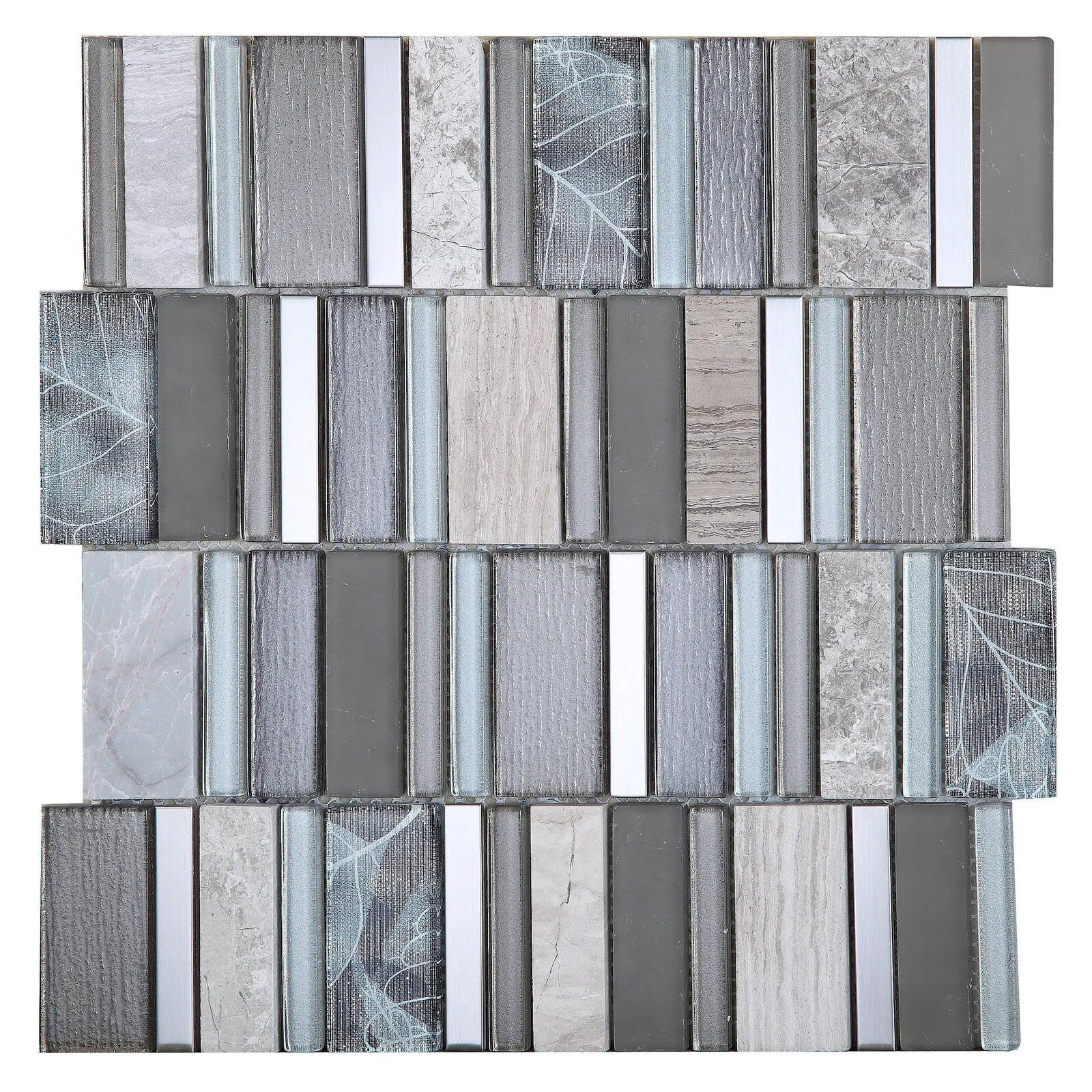 debd6b21 455a 45f9 9663 70effb900fb4 Mosaic tiles Stripes Sunset 30.2x30.7 - Rectangle Wall Tiles Glass