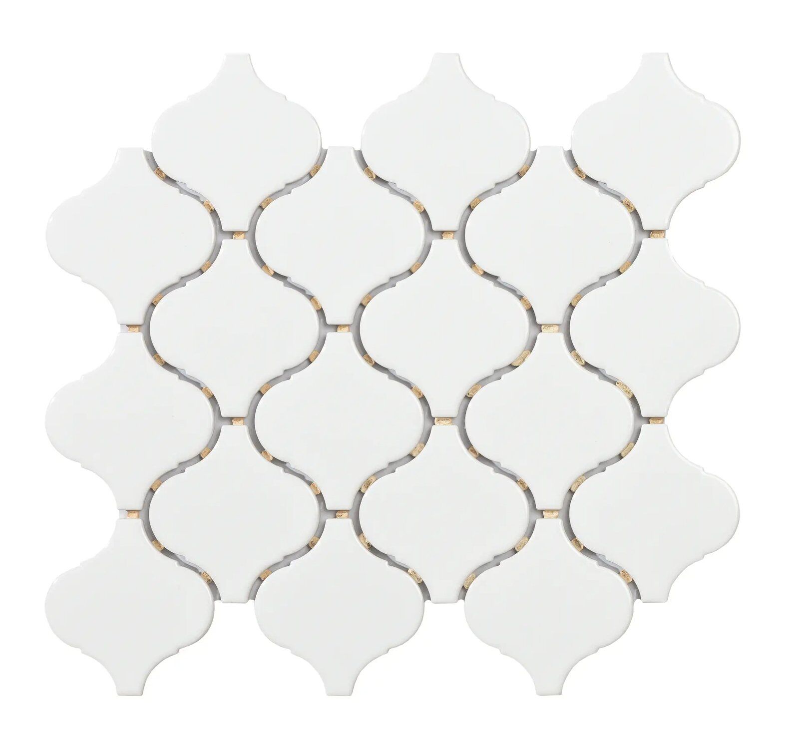 e5615bdf 2a3b 4148 826a c42655b50983 Mosaic tiles Flame White Gloss 28x24.6 - Arabesque Wall and floor Glazed porcelain stoneware