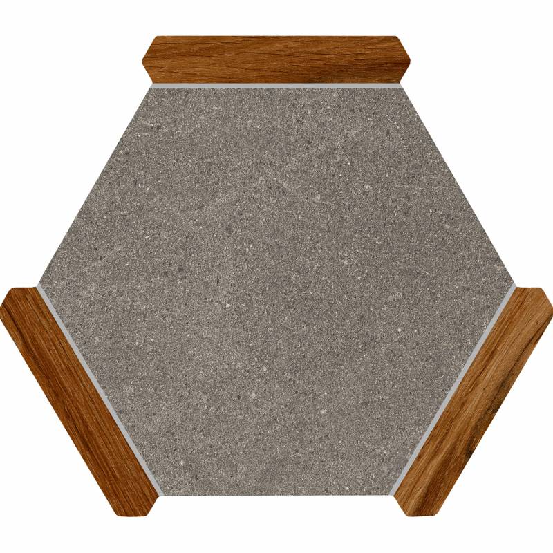 Monopole Avant Carrelage Hexagonal Sacramento Taupe Roble 22 x 25 CM Porcelaine